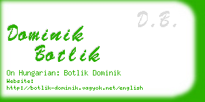 dominik botlik business card